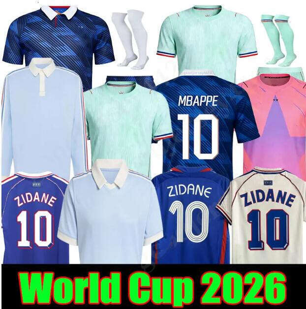 26 27 france jersey 2026 2027 French Soccer Jerseys MBAPPE GIROUD DEMBELE EKITIKE Olise GRIEZMANN Kids Women retro Football tops Shirt maillot de foot ZIDANE