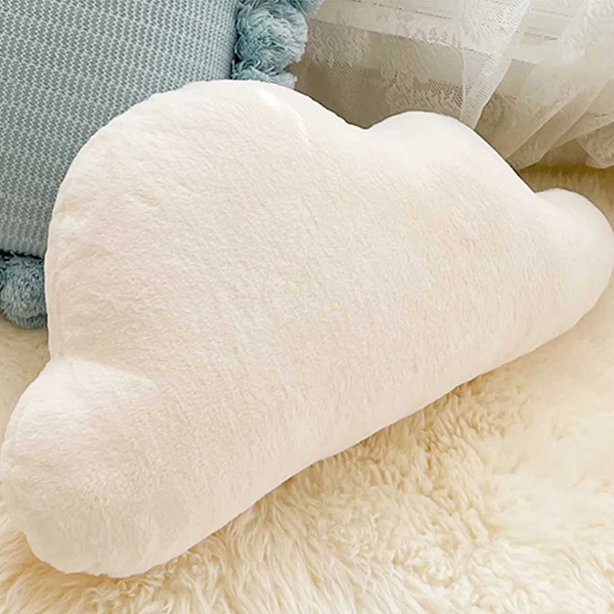 1pc Cute Cloud Pillows Clouds Shaped Throw Pillows Singular Shape Design White Cloud Throw Pillow Decorative For Living H260323