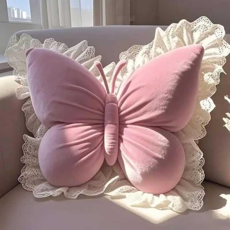 1 Butterfly Princess Office Pillow Living Room Bow Bedroom Car Sofa Mat Home New Pillow Room Home Garden Decoration H260323