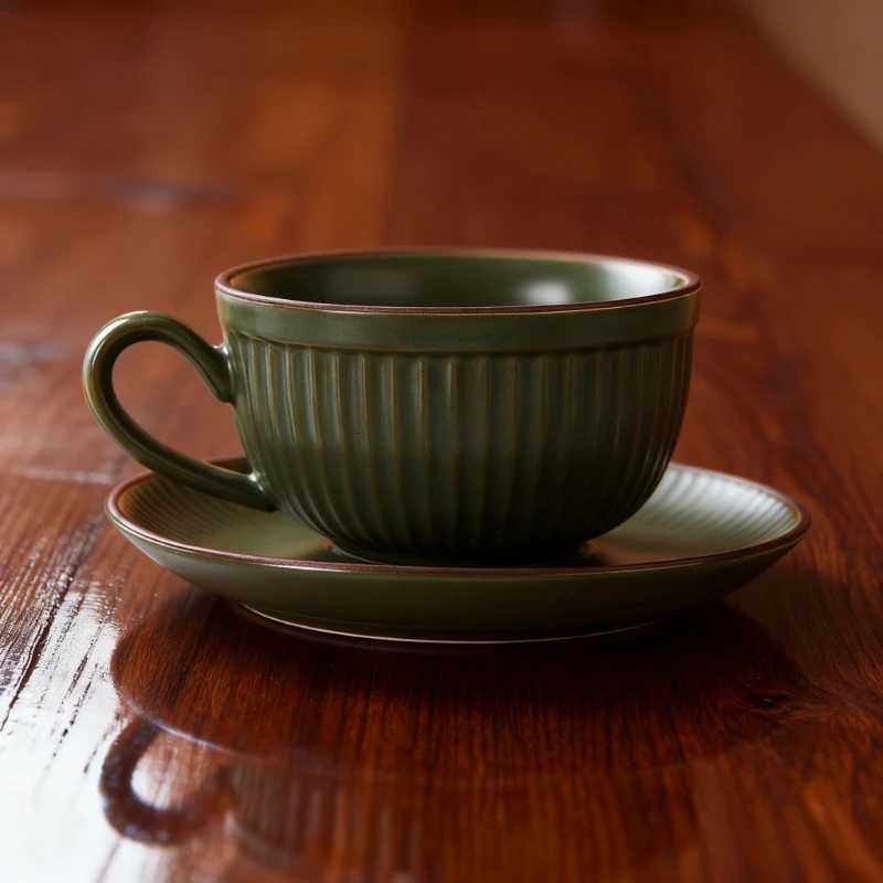 ins high value 250ml-300ml ceramic latte coffee cup latte cappuccino mocha cup European style small luxury cup D260323