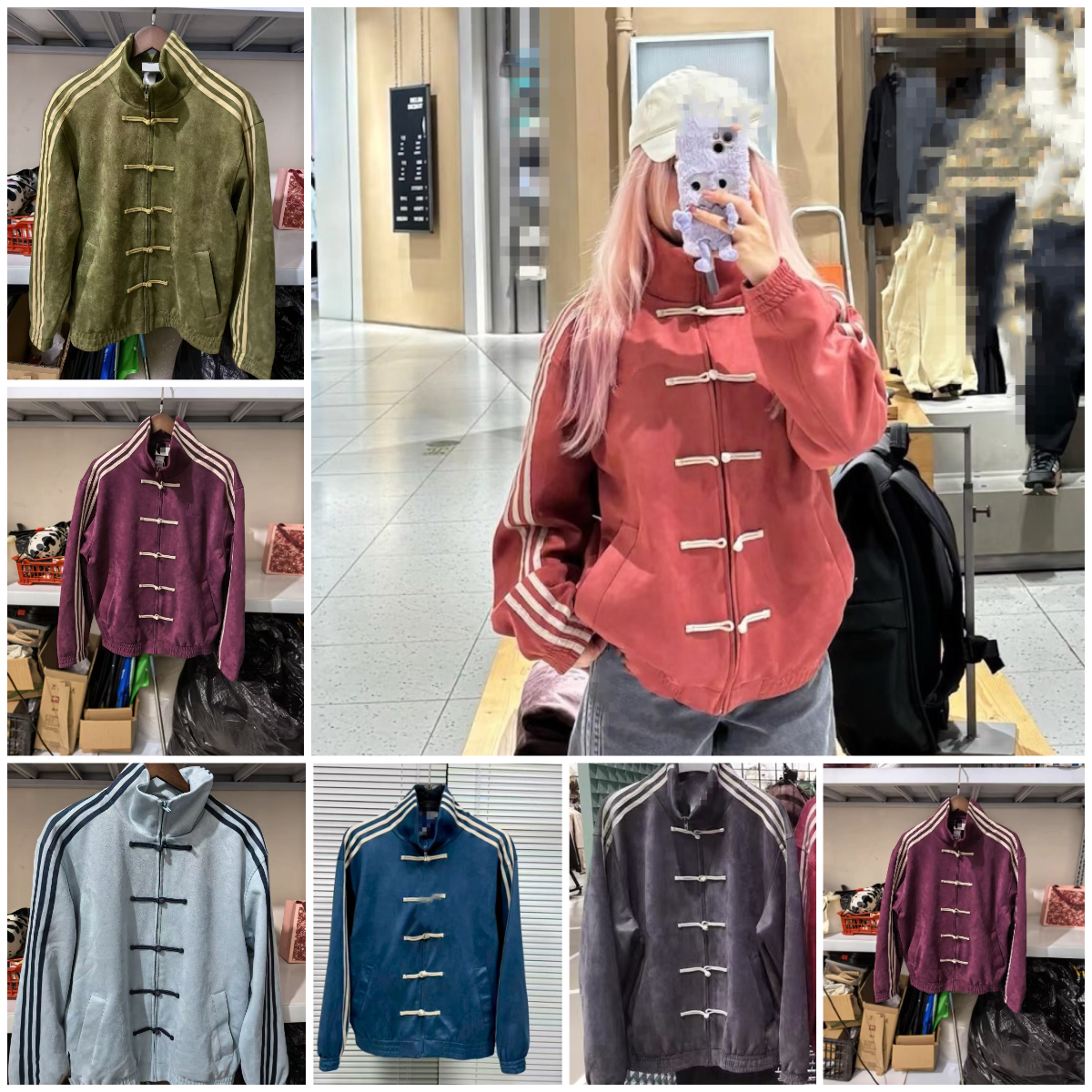 New Chinese style stand-up collar button jacket, unisex, high-end, loose fit, versatile suede Tang suit coat, trendy for couples. s-xl
