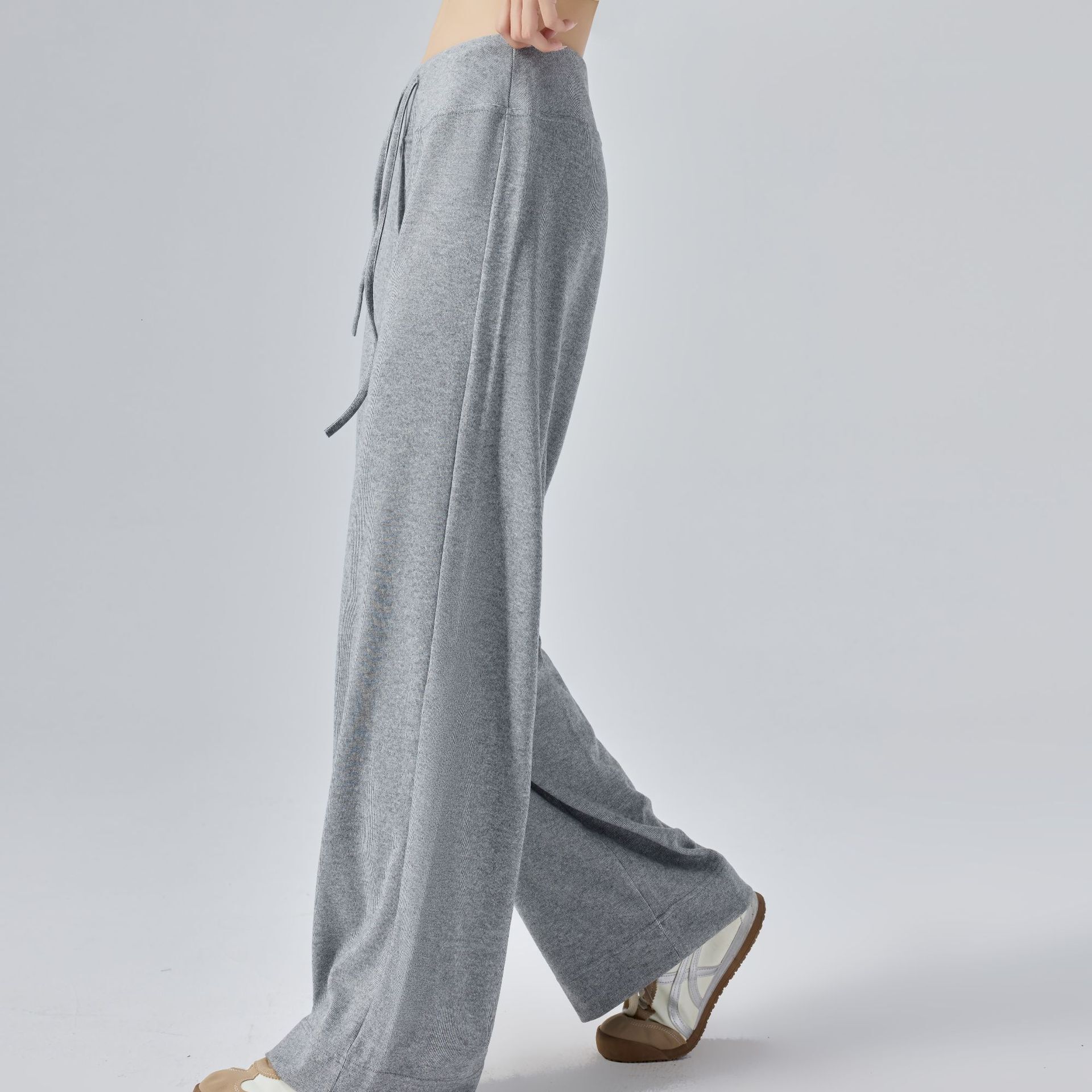European And American Style Lazy Loose Fit Sports Fitness Yoga Wide Leg Pants Loose Straight Floor-length Slimming Casual Pants Designer Pants For Women
