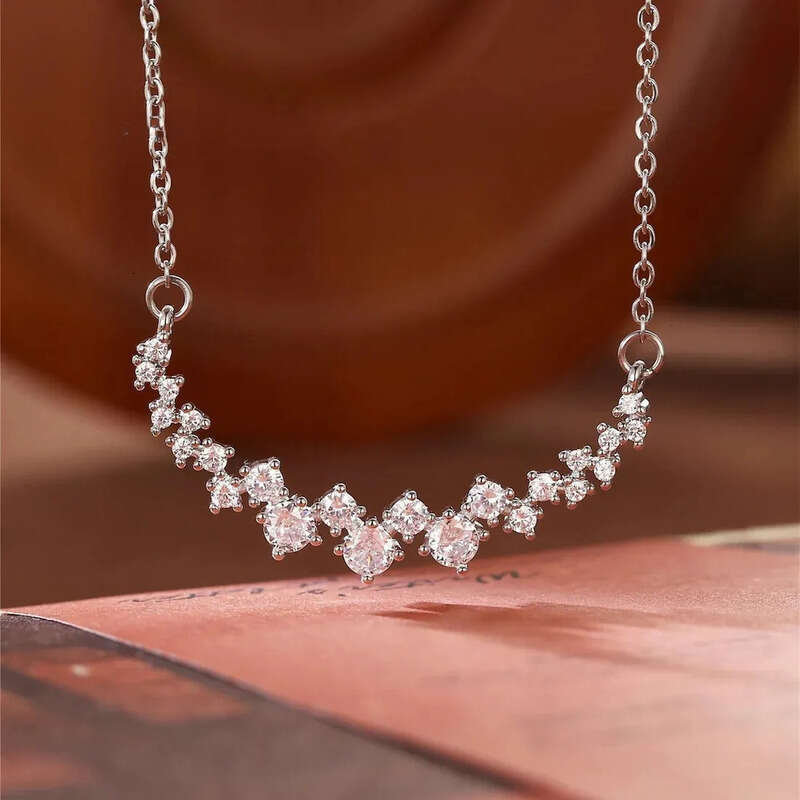 Experience Elisa Beads Luxury Blue Sapphire Moissanite Pendant 925 Silver Necklace Fine Jewelry Both Sexes