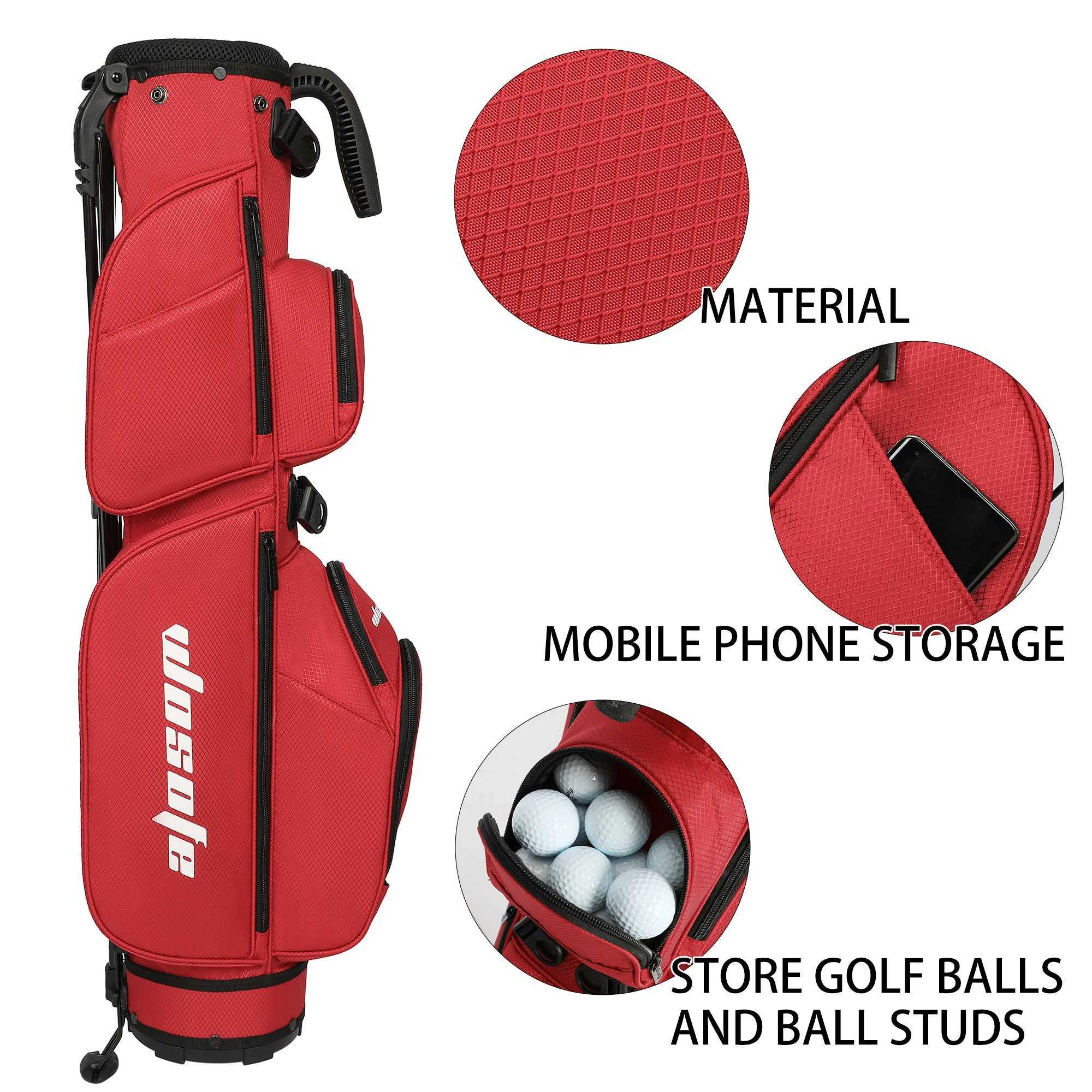 Lightweight Golf Stand Bag - 3-Way Dividers Fits 5-9 Clubs - Small Sunday Bag for Men Women Par 3 Driving Range Executive D260323