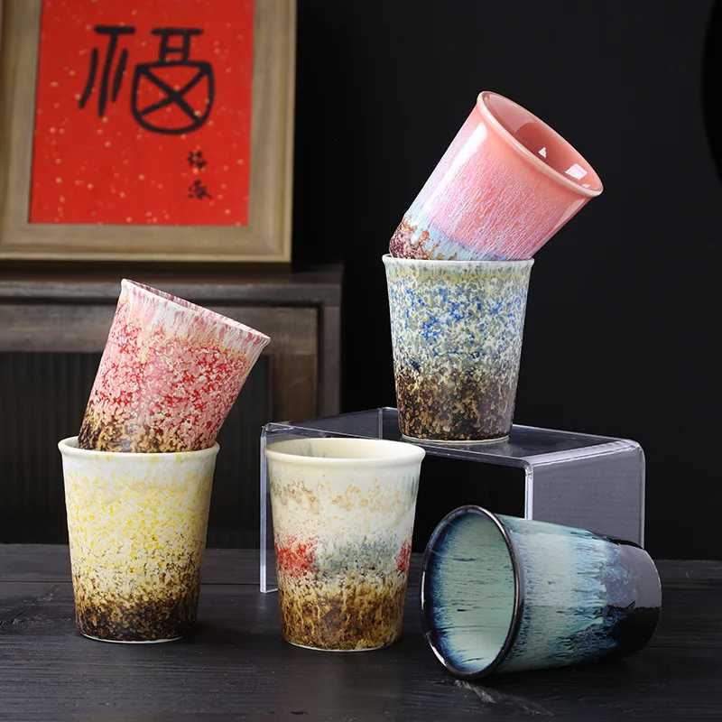 1PC Teacup Owner Single Cup of Large-capacity Ceramic Coke Drinking Water High-value Coffee Mug Gift Home Furnishings D260323