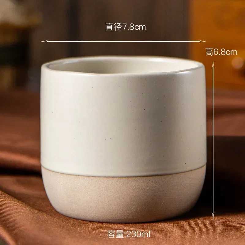 Vintage Coffee Mug 100ml 180ml 230ml ceramics Tea cup Japanese-style cafes Drinkware Stoneware Espresso for Restaurants Hotels D260323