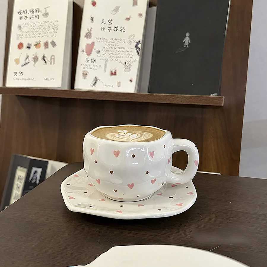 Ceramic cup Coffee cup Water cup Mug Tea cup CupFor tea Meeting room Office Personal Dedicated Japanese style Ceramic Floral pat H260323