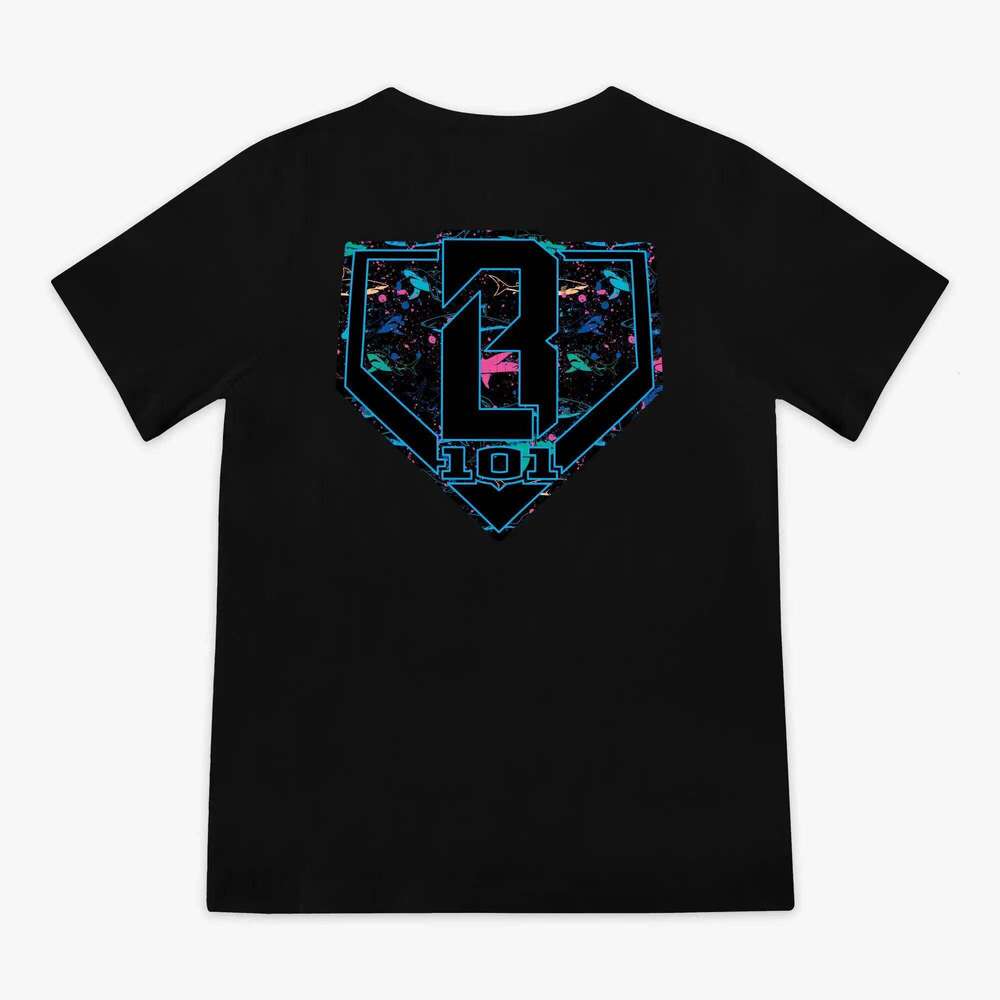 Youth Tee - Black Baseball Lifestyle 101 2026 Summer New Men Women Parent Wear Cotton T-shirt 26H0323