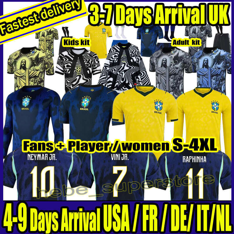 S-4XL 2026 world cup Brasil Soccer Jerseys 25 26 27 BraziLS Retro jersey NEYMAR JR VINI JRL.PAQUETA CUNHA ESTEVAO P.COUTINHO RICHARLISO camisa de futebol Kid kits