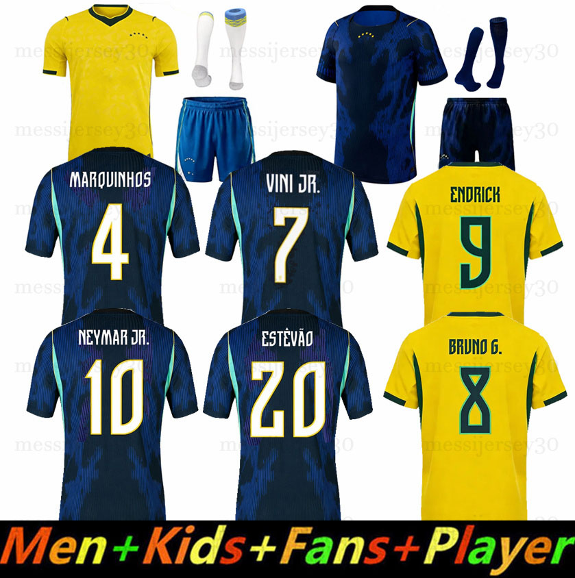brazil jersey Brasil Soccer Jerseys World Cup 2026 Retro Football tops Shirt VINI JR CUNHA PELE Vintage NEYMAR Ronaldinho camisa de futebol Kids kit maillot foot Kit 0