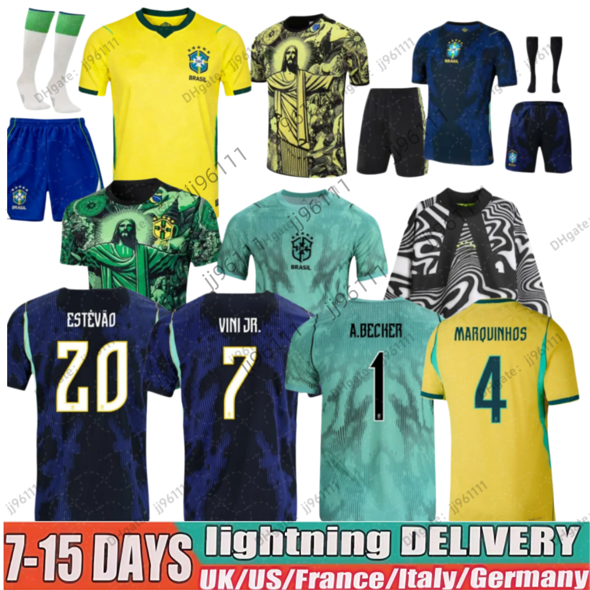 S-4XL 26 27 BRAZILS NEYMAR JR Soccer Jerseys 2026 2027 VINI JR Home Away fans Player Football Jersey Shirts Kit PAQUETA BRASIL RAPHINHA RICHARLISON