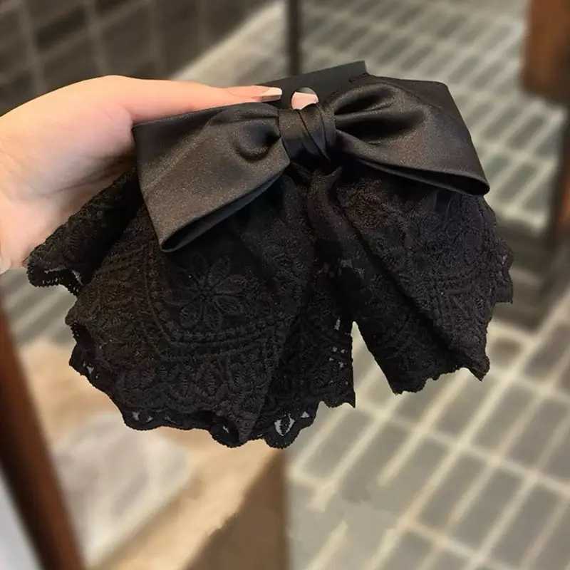 1pc French Romantic Lace Bow Ponytail Clip Stylish Style Small Grip Clip Hairpin Hair Accessories Headwear H260324