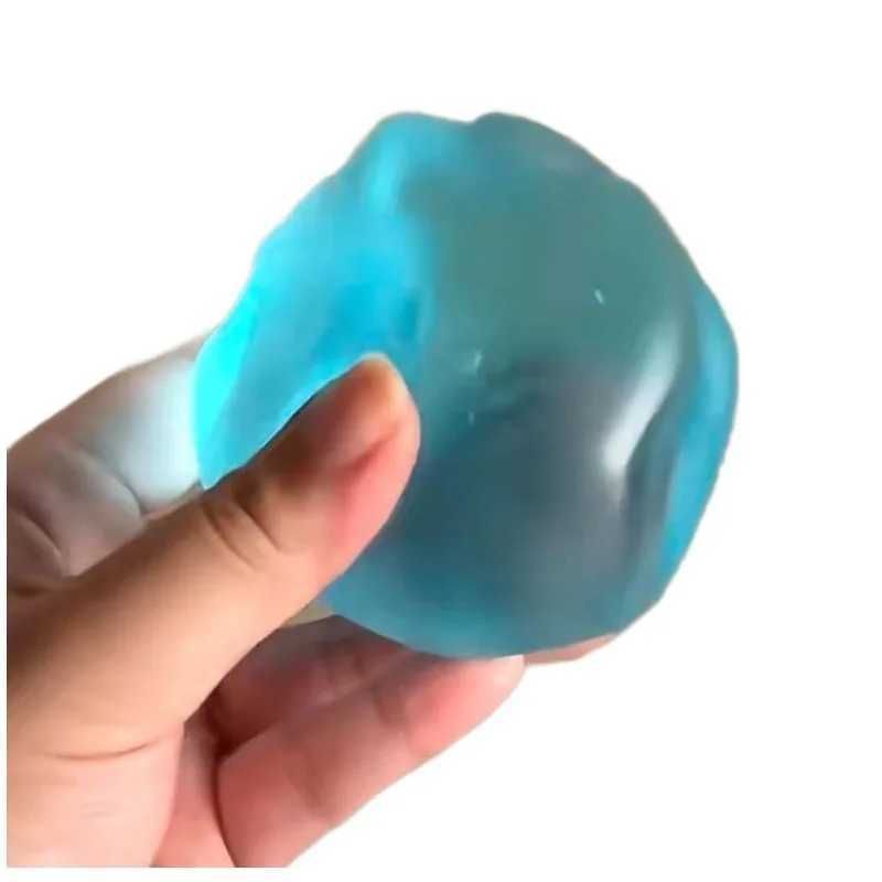 Blue Maltose Squishy Toys Anti Stress Sensory Fidgets Toy Soft Simulated Transparent Blue Maltose Slow-rebound Decompression Toy H260324