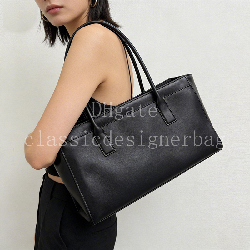 Designer Luxury Black Tote Bag 36CM Women Large Shoulder Bag Top-Quality Calfskin Shopping Bag With Box C088