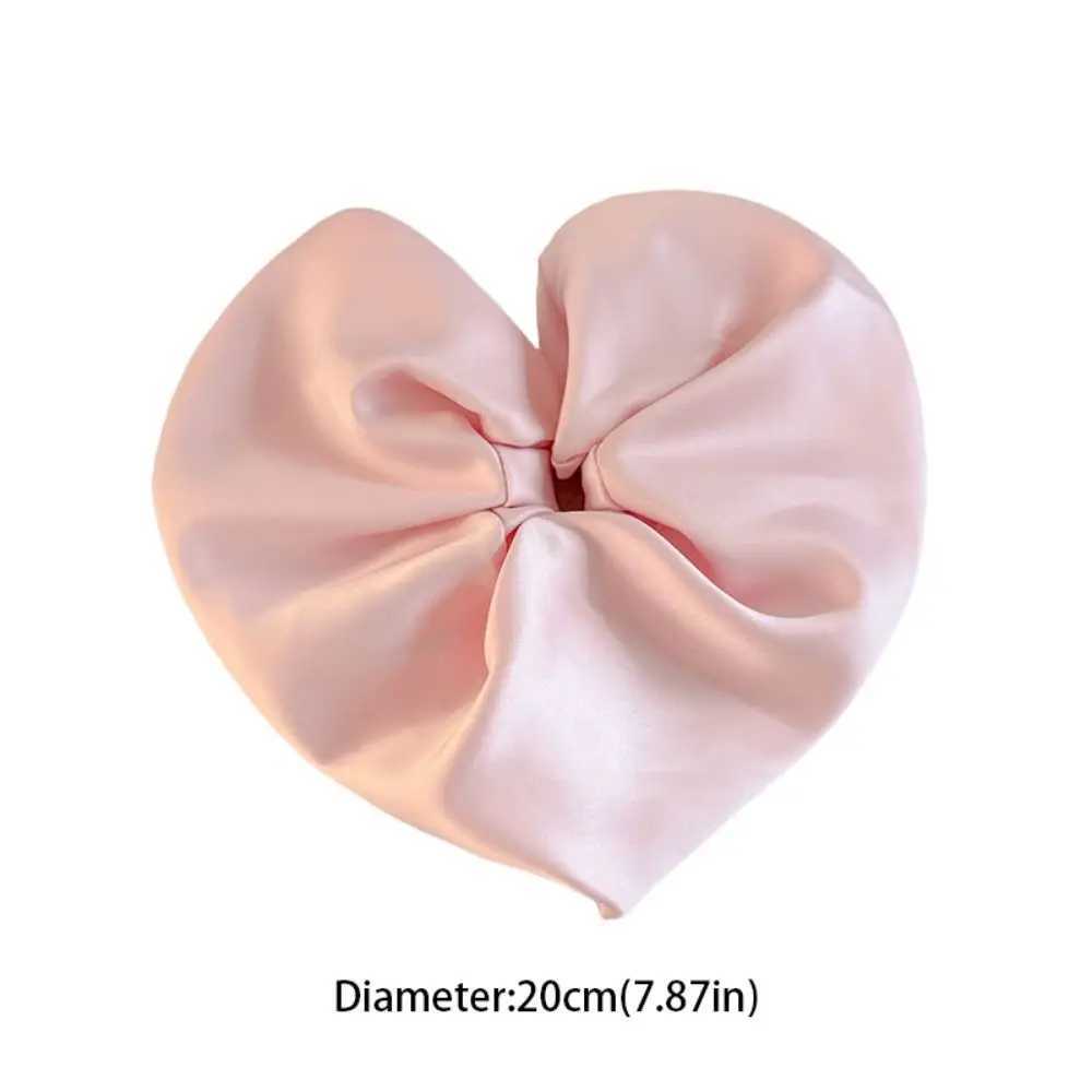 Delicate Heart Shape Heart Hair Rope Love Oversize Ponytail Elastic Rubber Band Cloth Ponytail Holder Exaggerated Hair Ring Girl H260324