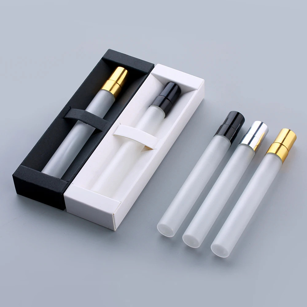 Wholesale10ml Frost Perfume Bottle With boutique packaging box Cosmetic Atomizer Spray Bottles Sample 260318