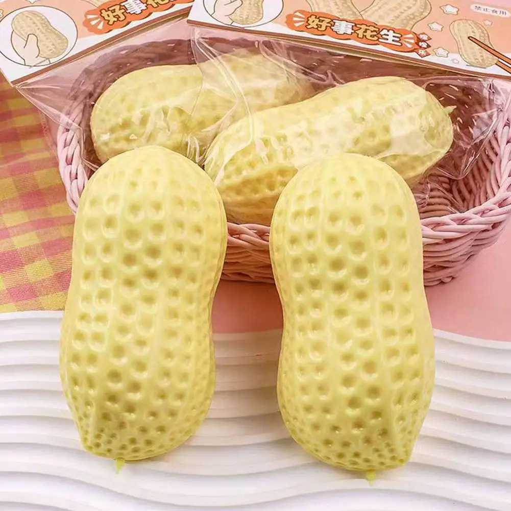 Peanut Stress Ball Soft Squeeze Toy ASMR Sensory Squishy Fidget Toy Anti-Stress Gift for Kids Adults Anxiety Relief H260324