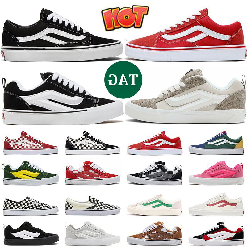 Free shipping designer shoes for men women knu skool casual canvas skateboard sneakers red pink black white yellow mens trainers