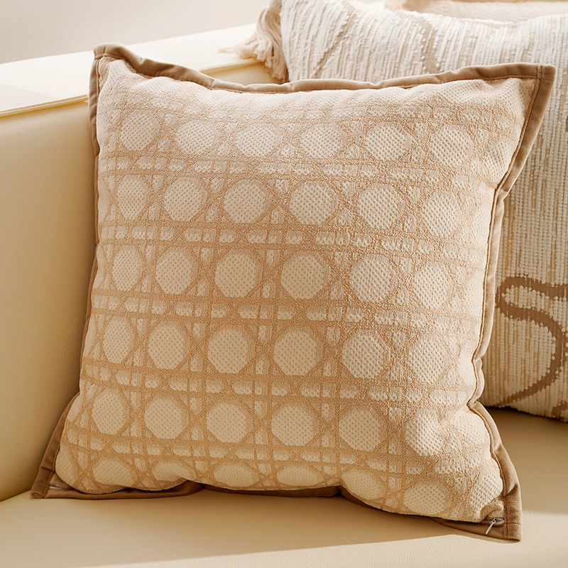 Cream Ivory Pillows Luxury Geometric Cushion Case Soft Decorative Pillow Cover For Sofa Chair Modern Home Decorations