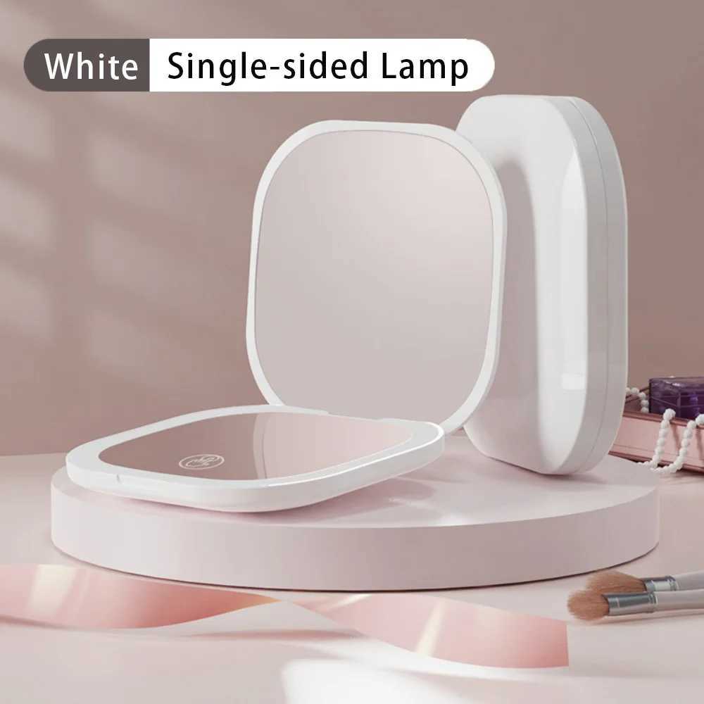 Mini LED Pocket Mirror Compact Lighted Makeup Mirror Portable Magnifying Foldable with Light Small Portable Cosmetic Mirror H260324