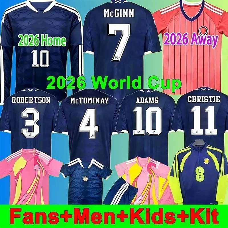 2026 Scotland Soccer Jerseys 2025 2026 ROBERTSON McTominay McGREGOR SHANKLAND MCGREGOR Football Shirt Home Away thrid maillot de Foot men kids kits unifrom Set