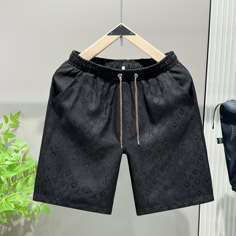 Luxury Brand Designer Clothes Foreign Trade In-Stock Luxury Trend High Version Jacquard Letter Shorts Unisex Cool Beach Mid-Length Shorts Five-Point S - view 7