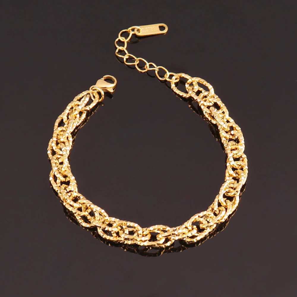 316L Stainless Steel Irregular For Women Punk Simple Geometric Chain Men Jewelry Gift H260323 - view 6
