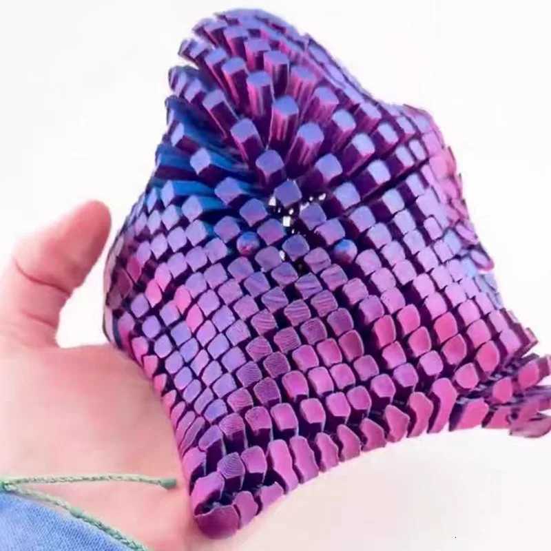 3D Printed Articulated Starfish Stress Relief Toy Flexible Fidget Toy Movable Joints Decompression Toy Marine Animal Desk Decor Z260324