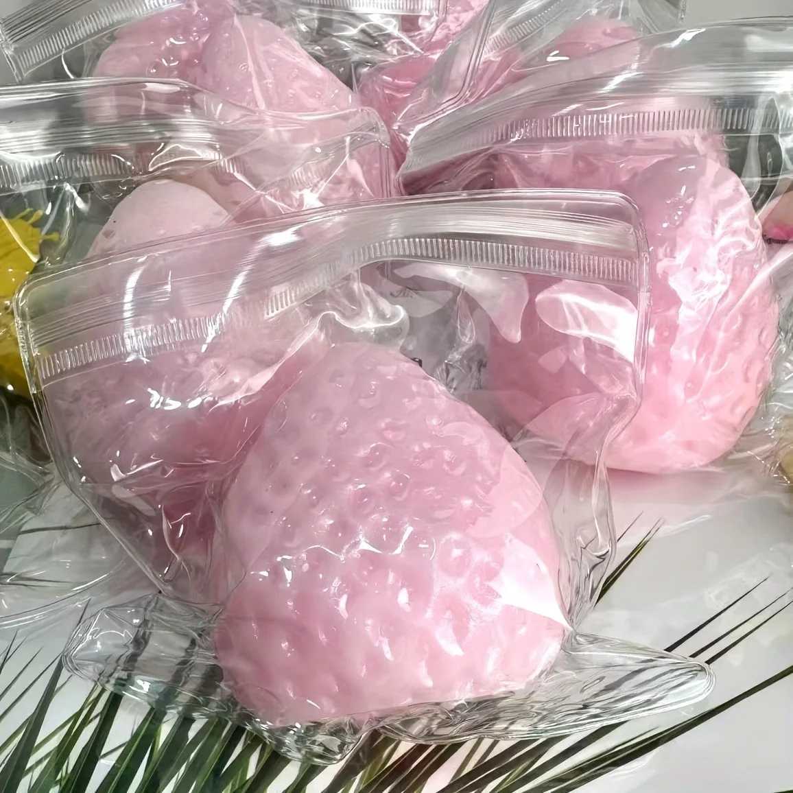 Strawberry Shaped Squeezing and Pinching Music Silicone Imitation Mud Like Soft Hand Squeezed DIY H260324