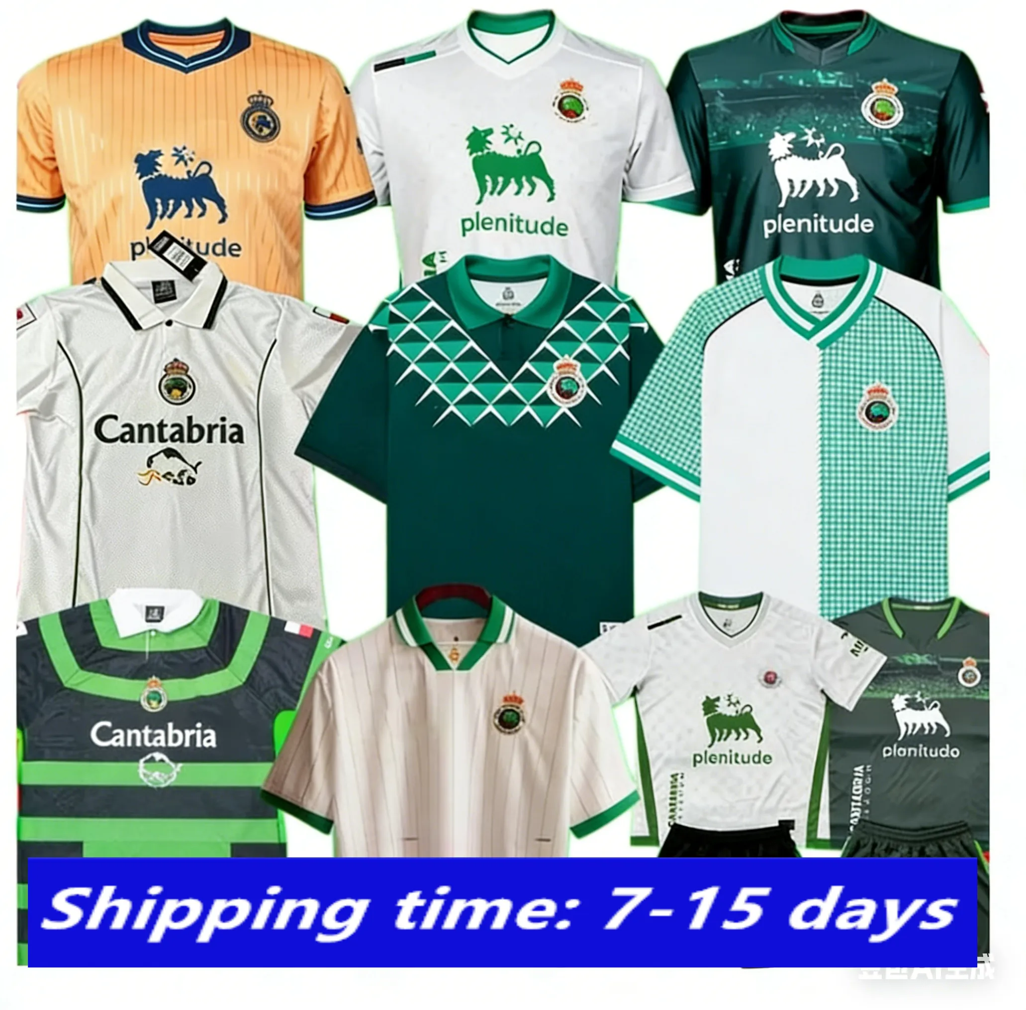 25 26 racing santander Camiseta de Futbol 99 00 away green strip soocer jerseys football shirts tops Racing de Santander 113th Anniversary Kit keeper 777777