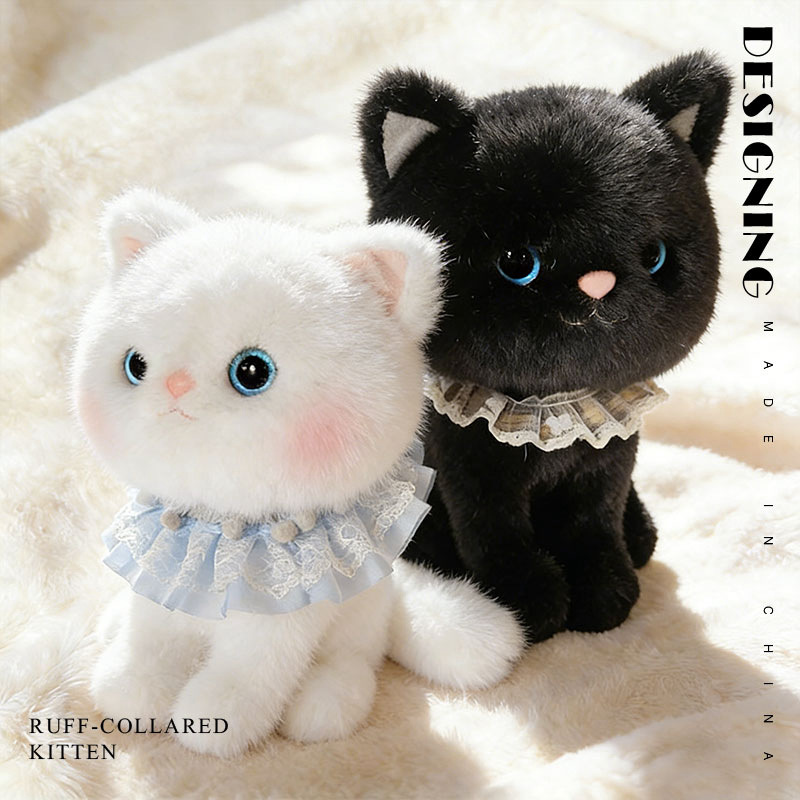 Bella cat lace cute cat plush toy kitten doll soothing doll throw pillow birthday gift