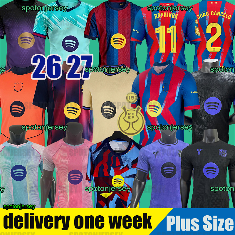 Barcelona jersey 26 27 LAMINE YAMAL PEDRI GAVI Soccer Jersey RAPHINHA Camiseta De Football Shirt KOUNDE F. DE JONG FERMIN long sleeve OLMO BALDE CUBARSI trainning 25 26