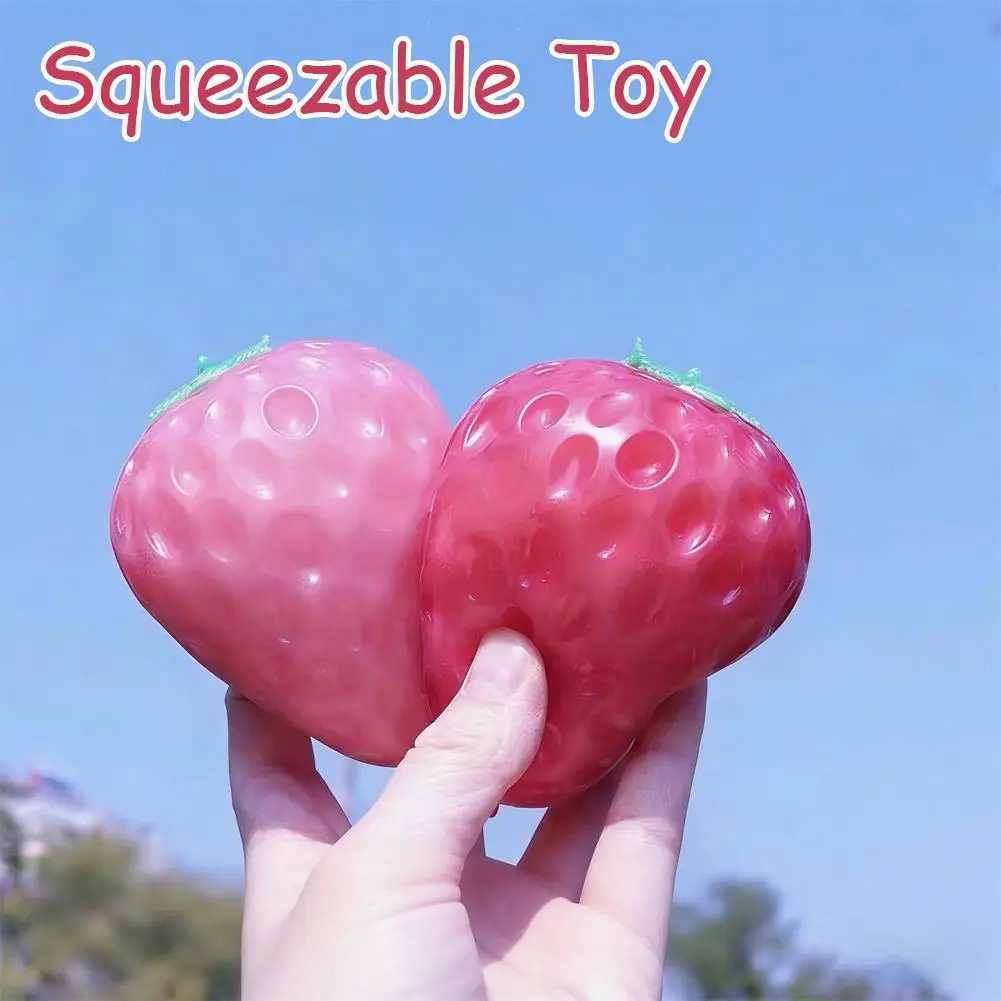 Stress Relief Squeeze Toy for Adults Color-Changing Fruit Ball Strawberry Mango Slow Rebound De-Stress Toy Creative Gift H260324