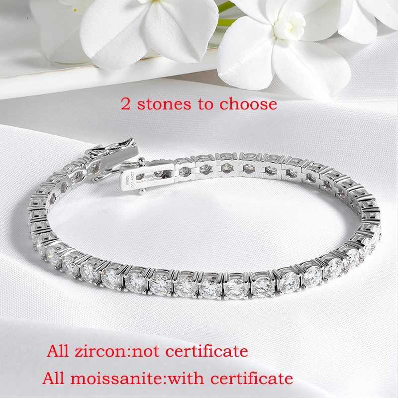 Smyoue 18k Gold Plated Moissanite Tennis for Women 3/4/5mm Classic 925 Sterling Silver Certified for Men Chain H260323 - view 5