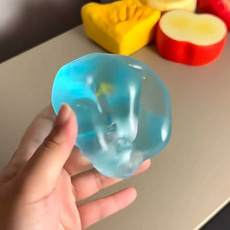 Blue Maltose Squishy Toys Anti Stress Sensory Fidgets Toy Soft Simulated Transparent Blue Maltose Slow-rebound Decompression Toy H260324