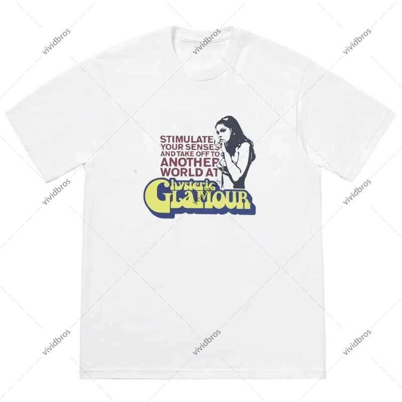 Men's T-Shirts 2026 Hysteric Glamour T-shirt American Retro T Strt Culture Tide Brand Niche High Quty Trend Short Slve H250213