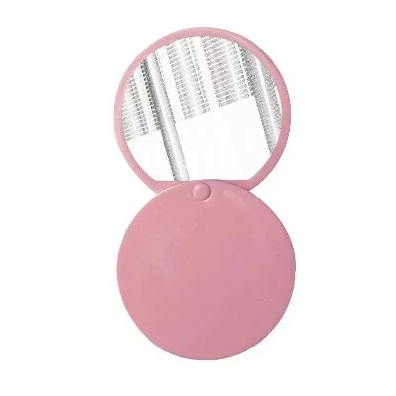Round Folding Makeup Mirror Mini Portable Pocket Mirror HD Vanity Mirror Rotating Slide Cover Handheld Cosmetic Mirror H260324