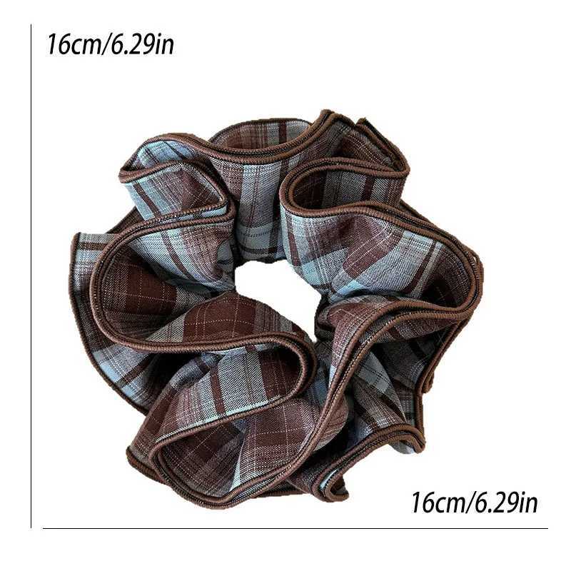 Korean-Style Four-Layer Stitched Plaid Scrunchie For Women Versatile Hair Tie And Hair Accessory H260324