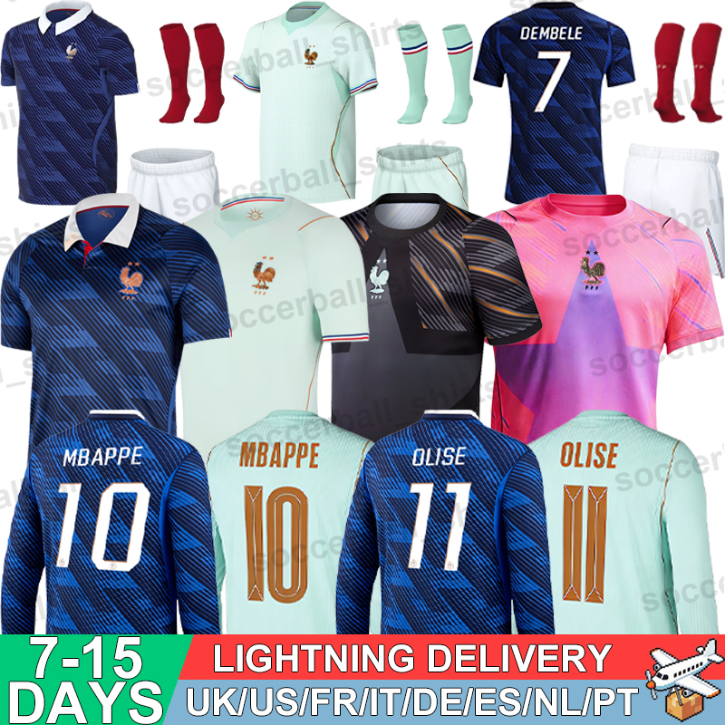 France Jerseys Football Soccer Jerseys World Cup 2026 Retro Football Shirts Tops Kits MBAPPE OLISE SALIBA EKITIKE UPAMECANO BARCOLA Men Kids Fans Player 3XL 4XL