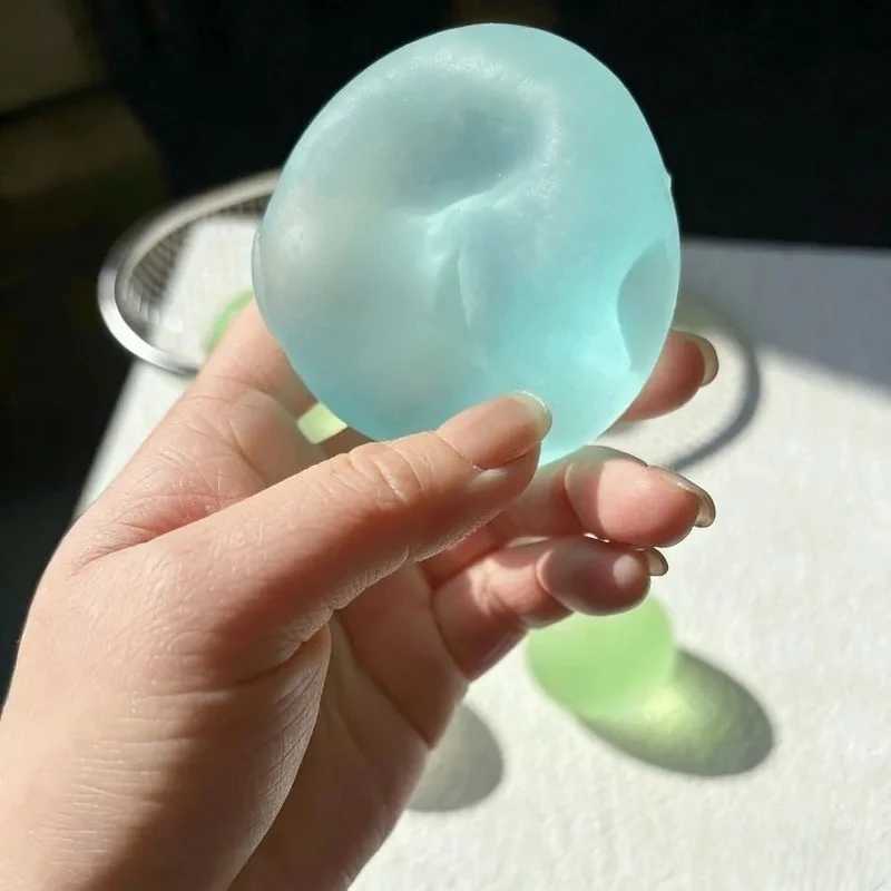 Squishy Blue Maltose Fidget Toy Soft Pink Mochi Sensory Squeeze Toy Coconut Oil Ball Slow-rebound Decompression Toy X-mas Gift H260324