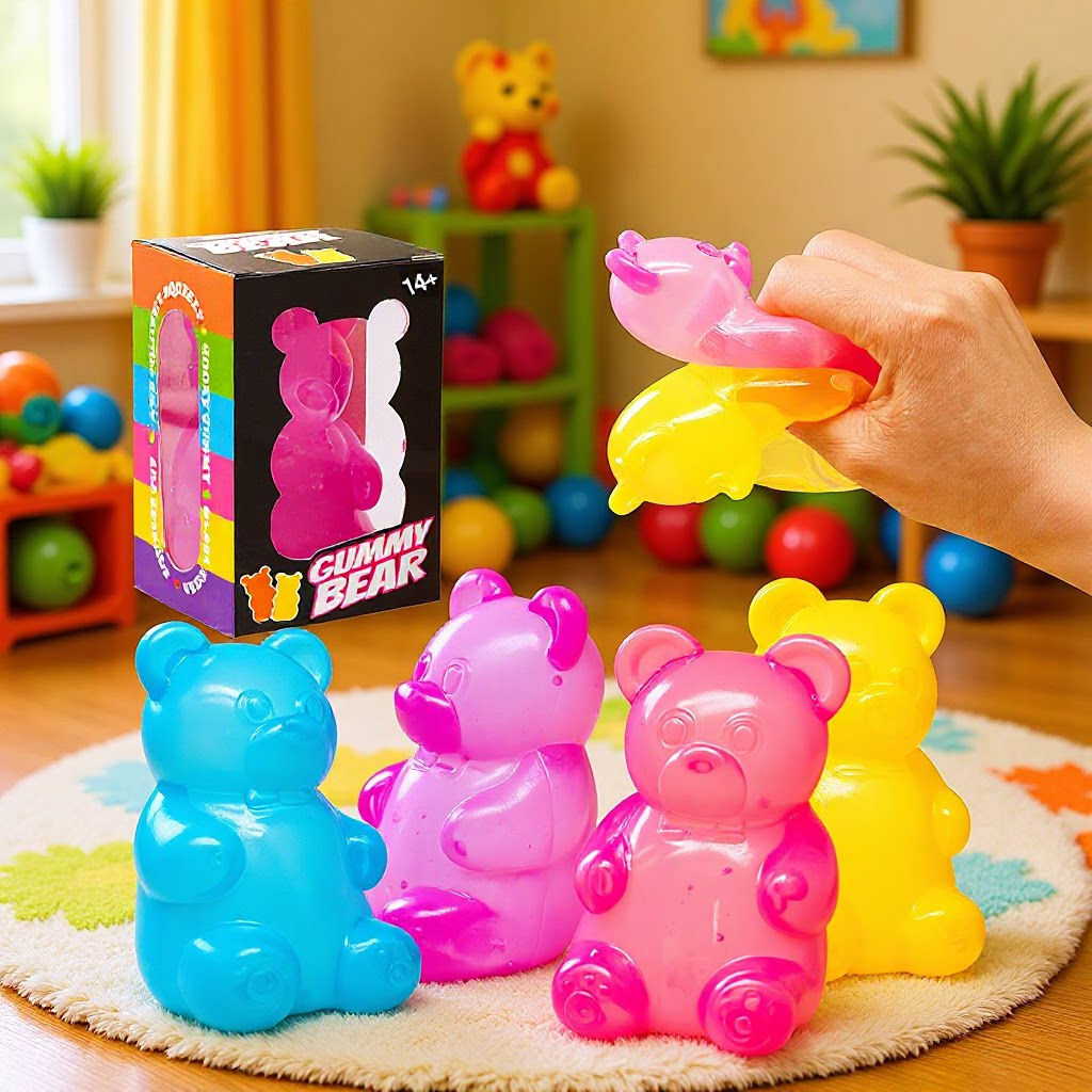 Needoh Bear Maltose Squeeze Ball Stress Relief Toy dumpling Various Styles of Maltose Pinching Decompression Toy by sea Wholesale Children's Toys