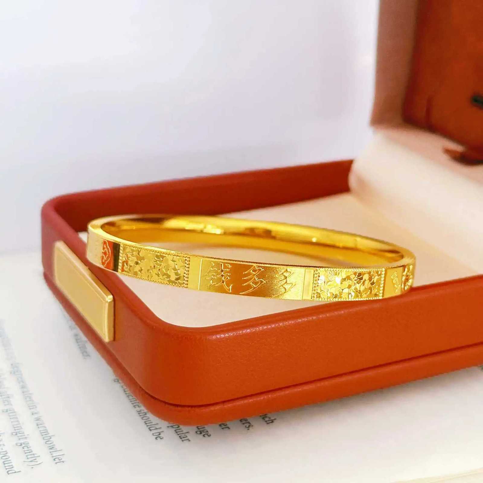 Fashion Ice Crushed Money Plenty Closed Women 24K Gold AU999 Unique Flattering H260323 - view 3