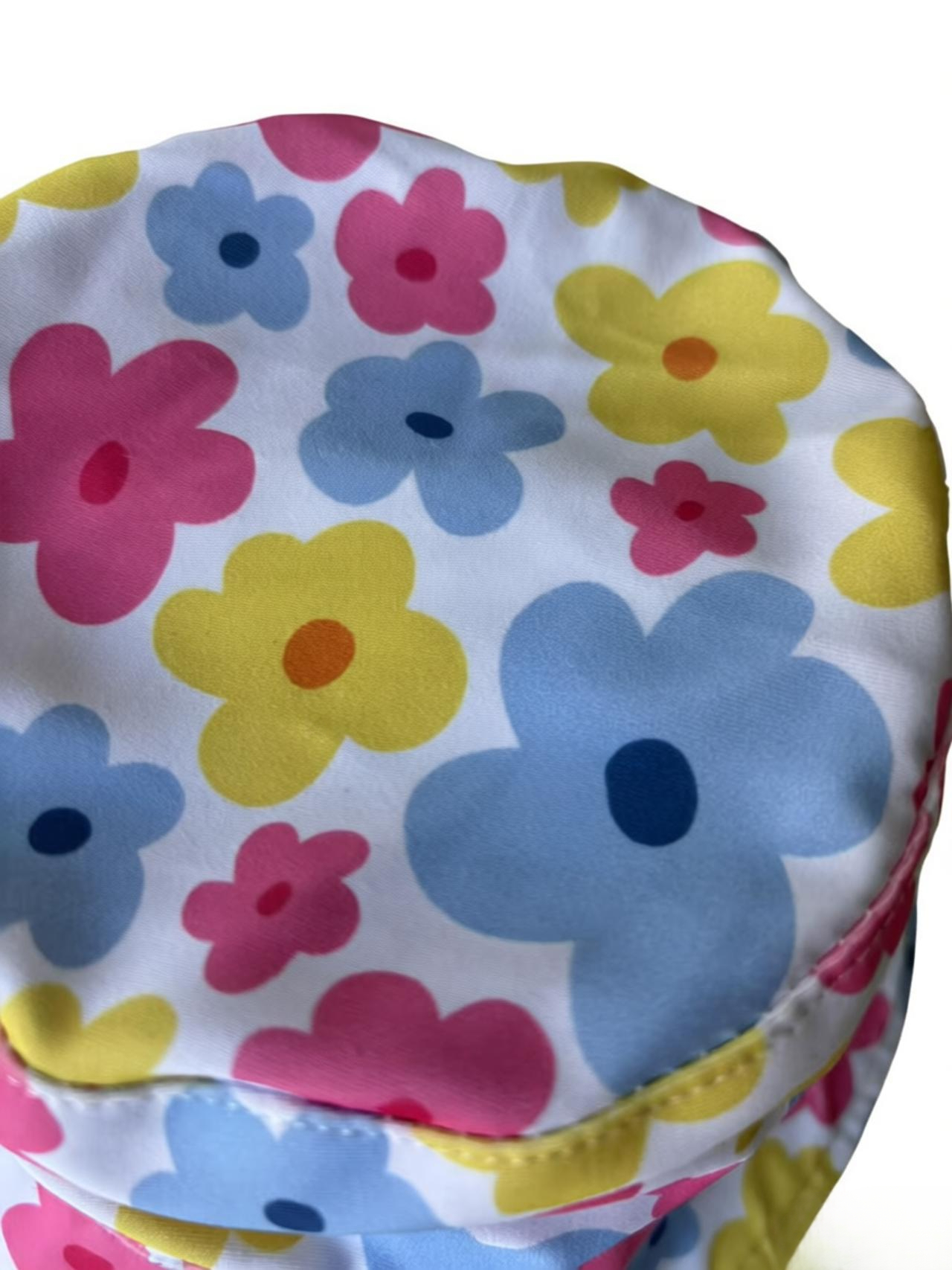 childrens printed fisherman hat flower printed small fresh beach shade hat basin hat outdoor travel hat