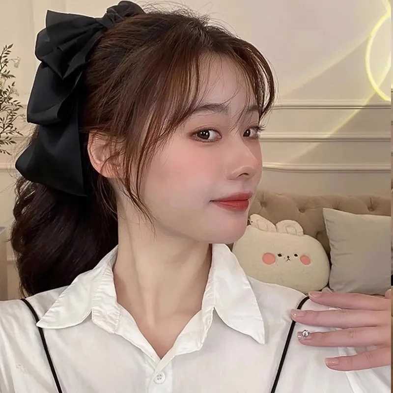 New Large Satin Bow Claw Clips For Women Fashion Hair Claw Hair Clamps Girls Hairpins Sweet Headwear Barrette Hair Accessories H260324