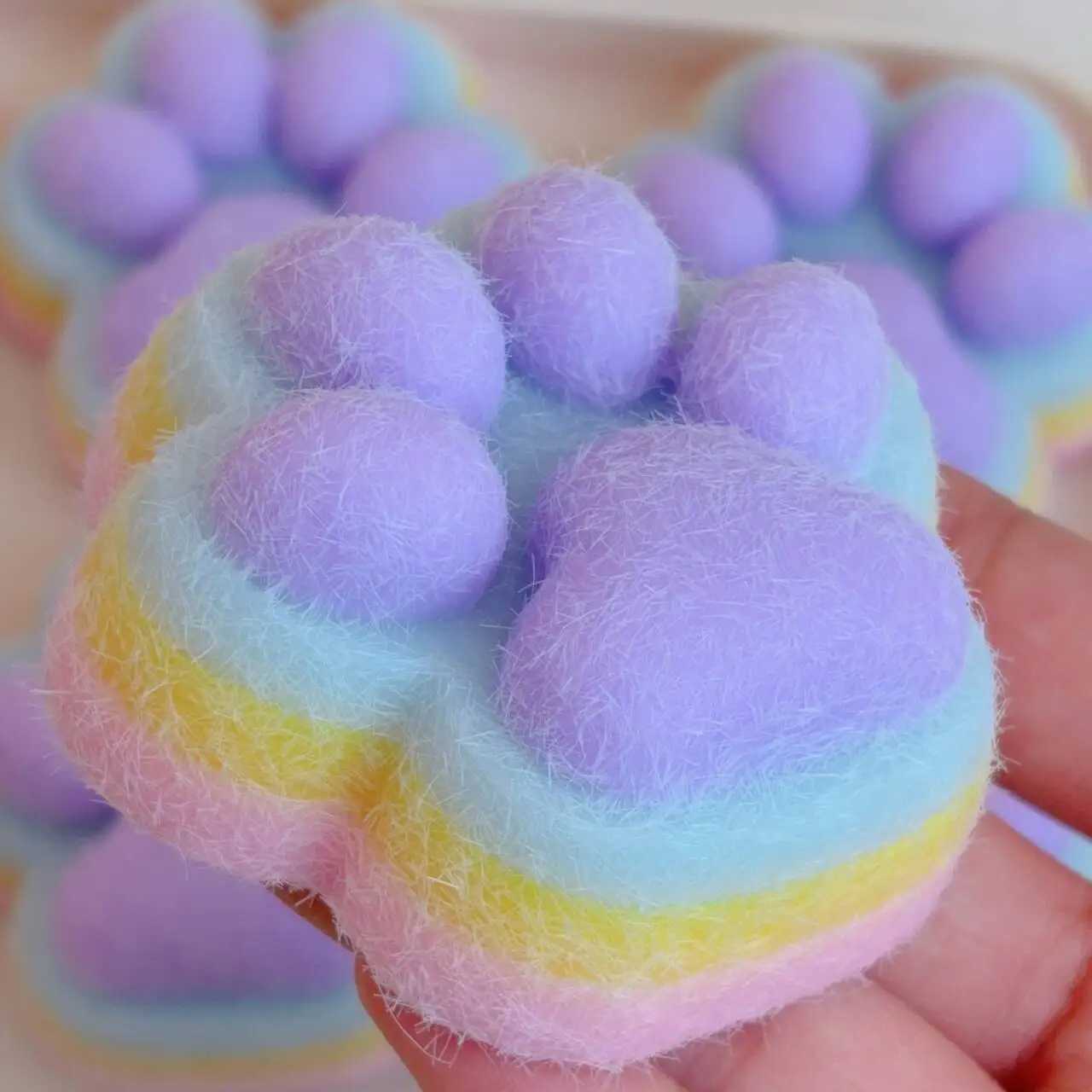 New Cat Paw Mochi Taba Squishy Fidget Toy Cute Cat Paws Toys Slow Rebound Decompression Toy Super Soft Reduce Stress Toy Gifts H260324