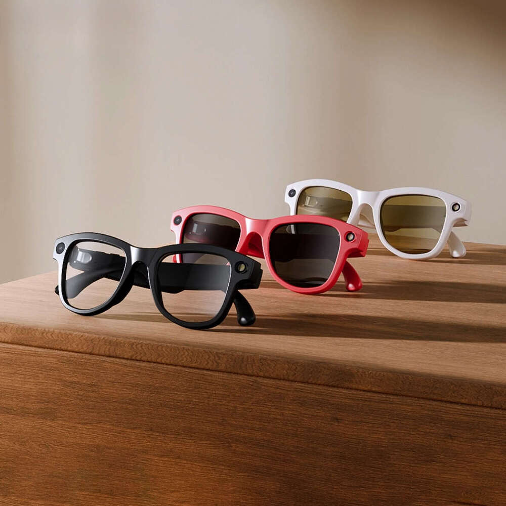 Brand M02 Smart AI Glasses 8MP HD Camera, Reverse Charging Case, WiFi Transfer, Object Recognition & Real-Time AI Translation CKS