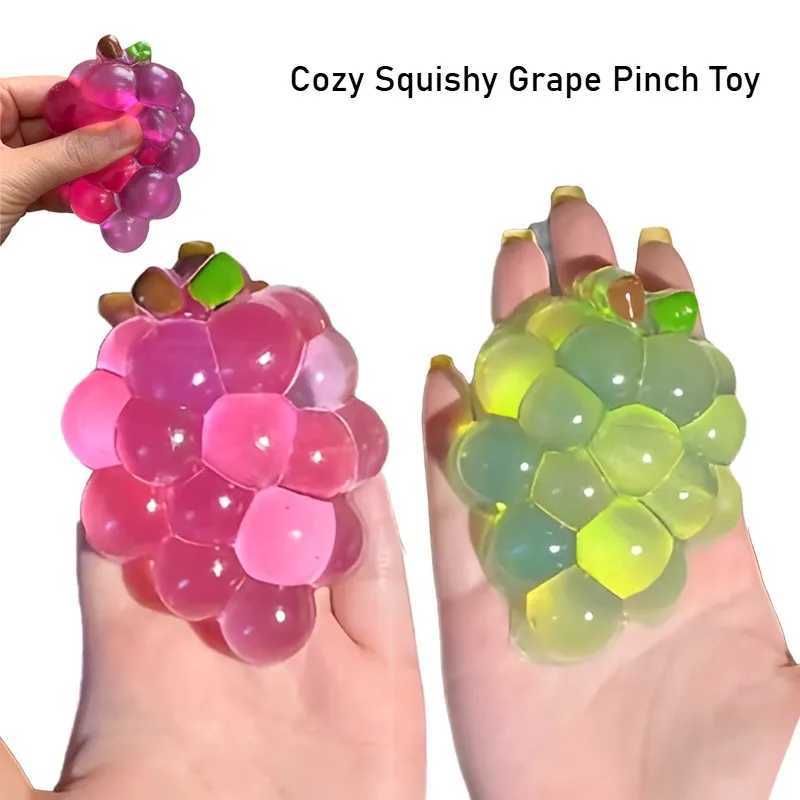 Squishy Fruit Grapes Fidget Toy Squeeze Stress Relief Hand Toy Anti-Anxiety Fruit Stretchy Slow Rising Toy Creative Sensory Toy H260324