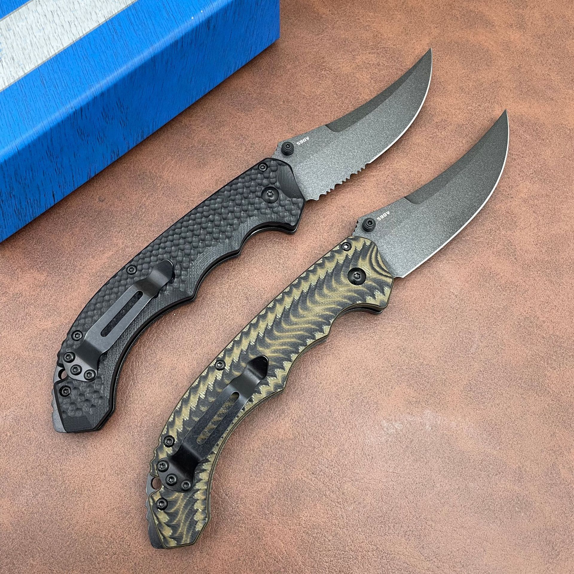 2Models 865/865BK-01 Bedlam AXIS Folding Knife 3.54 S90V Blade, G10 Handles