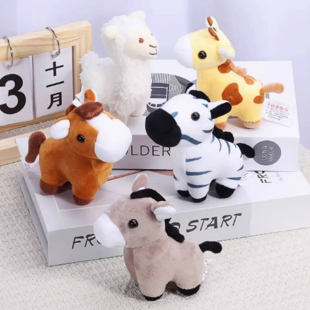 Cartoon Internet Famous Alpaca Donkey Plush Toy Small Size Giraffe And Zebra Plush Dolls Birthday Gift For Girls