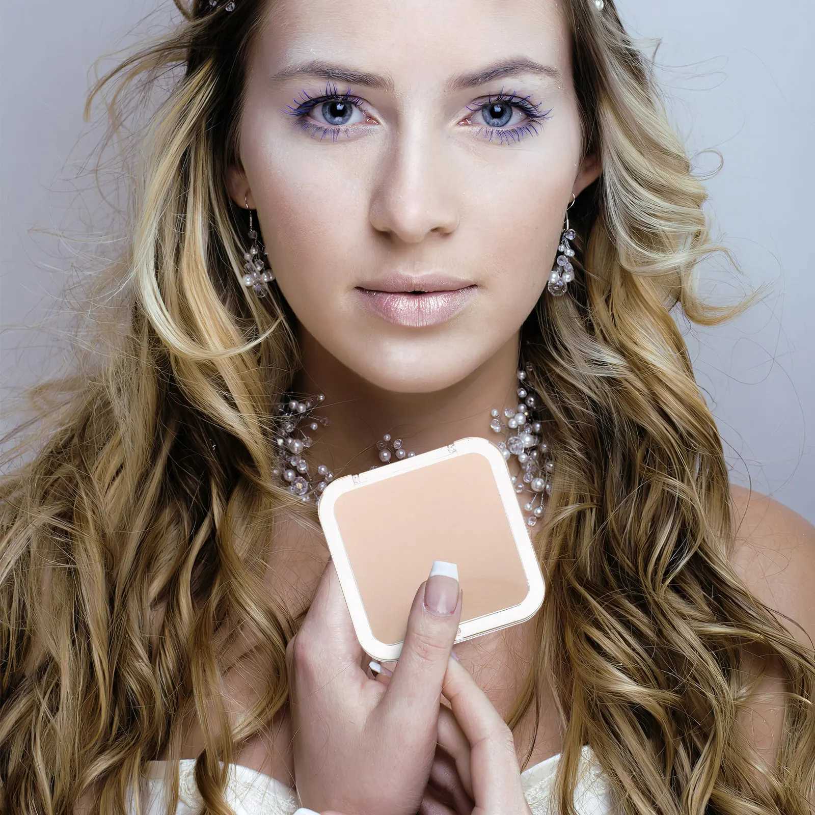 10X Magnification Foldable Compact Mirror for Purse Makeup Travel Portable Double Sided Pocket Mirror Mini Magnifying Makeup H260324